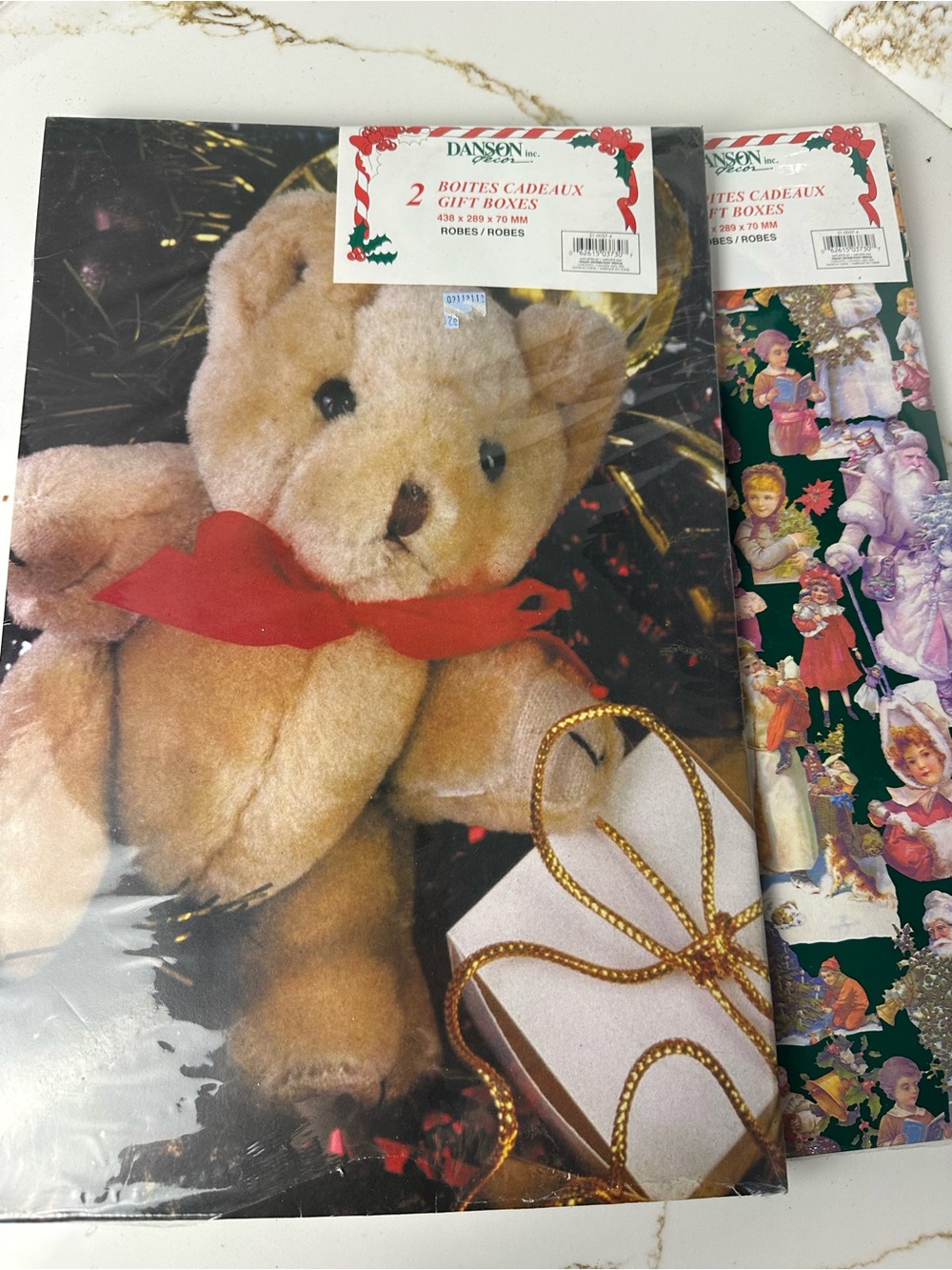 Vintage 1990s Danson Decor Christmas Gift Boxes 4 NWT